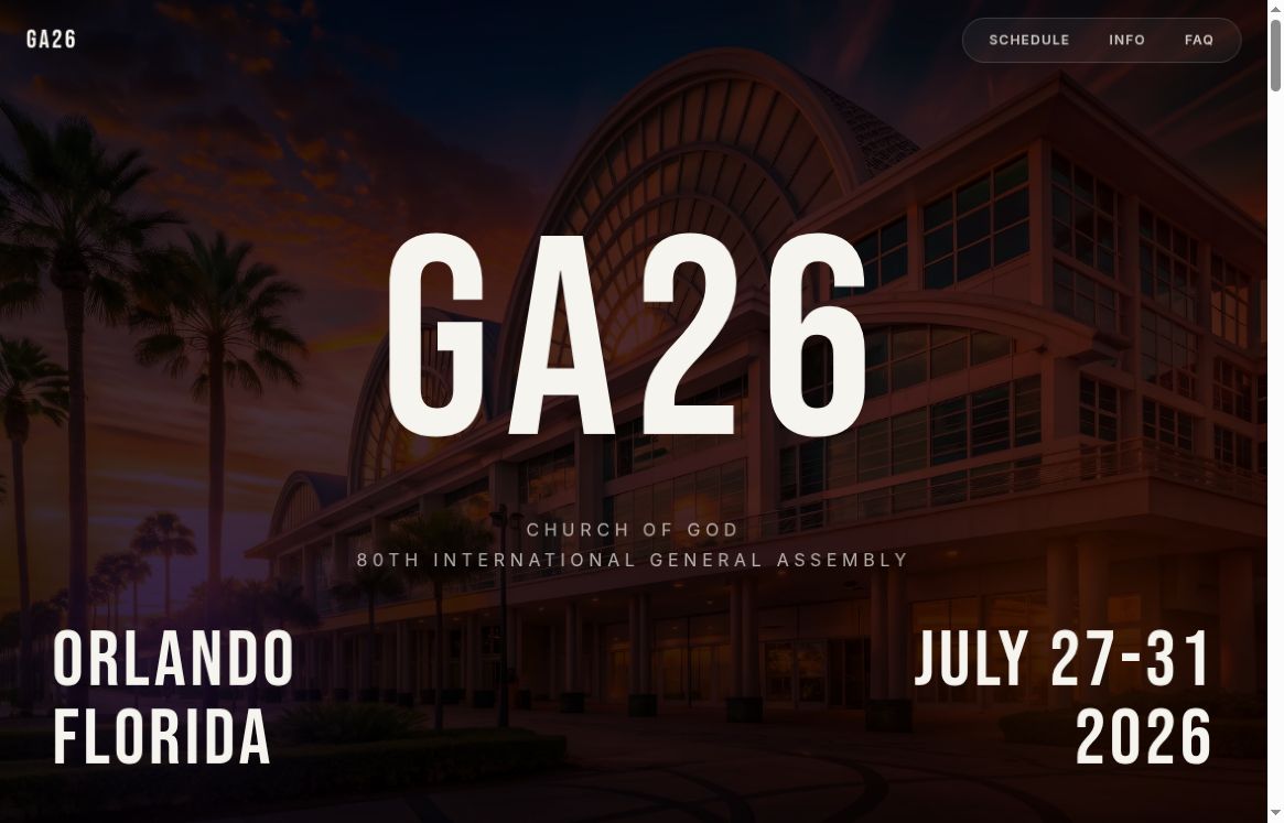 General Assembly 2026 website homepage
